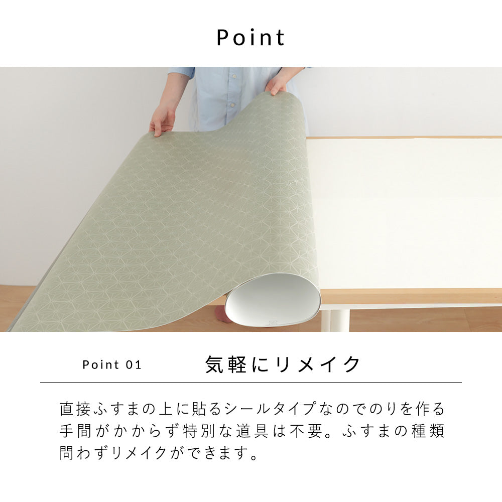 Fusuma remake sheet, wipeable sticker type, Taisho Roman, connected 2 patterns, small flowers B, mustard color (approx. 185cm × 100cm)
