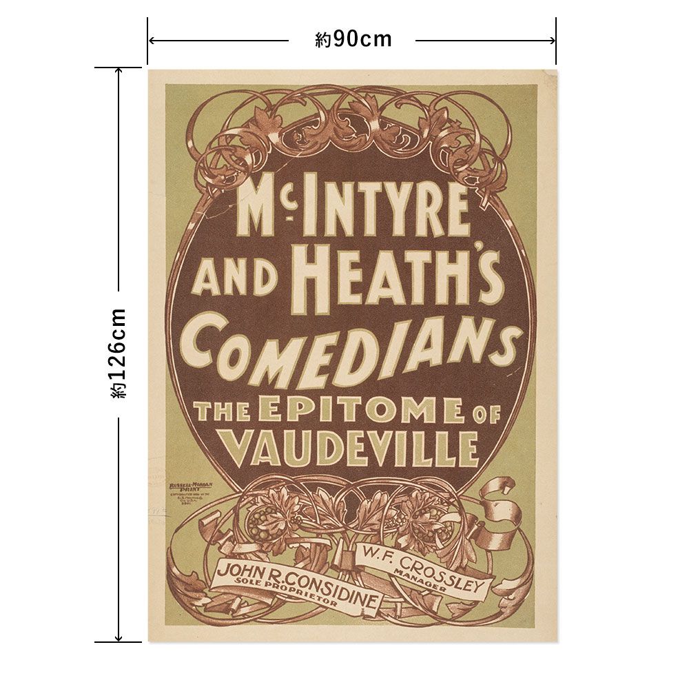 Hattan Art Poster Comedians the epitome of vaudeville / HP-00118 LL size (90cm x 126cm)