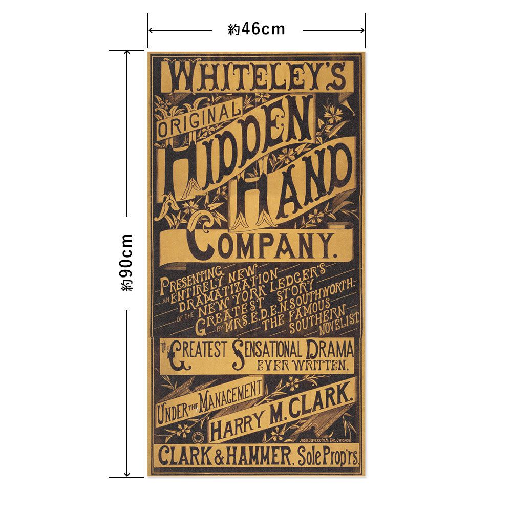 Hattan Art Poster Whiteley’s Original Hidden Hand Company / HP-00119 L size (46cm x 90cm)