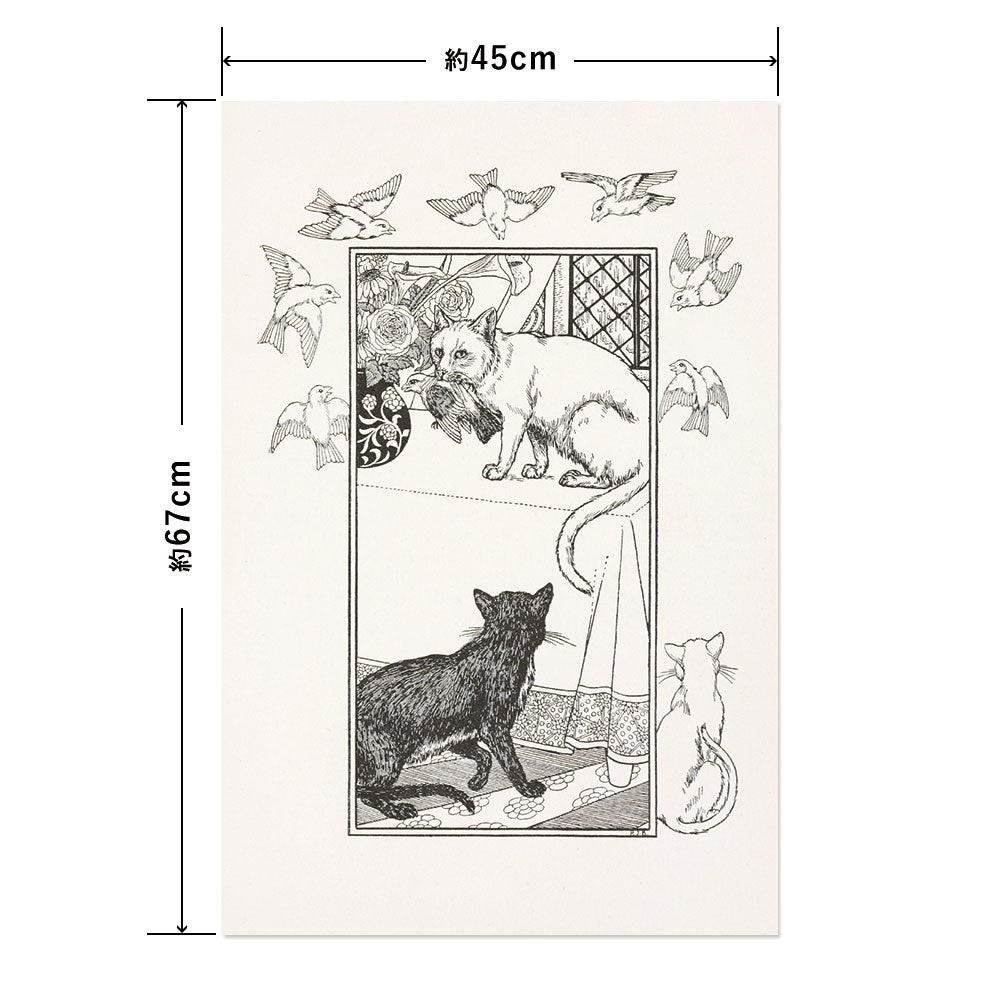 Hattan Art Poster A hundred anecdotes of animals pl 017 / HP-00238 M size (45cm x 67cm)