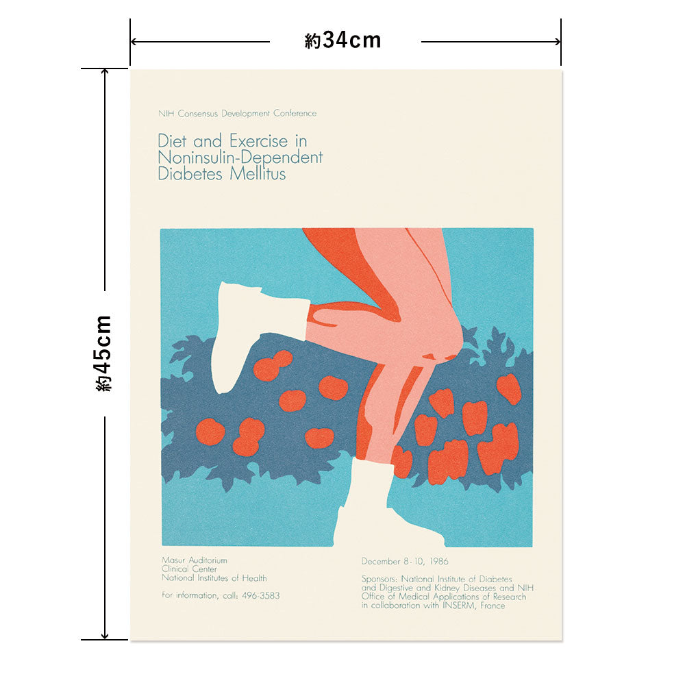 Hattan Art Poster Diet and exercise diabetes mellitus / HP-00309 S size (34cm x 45cm)