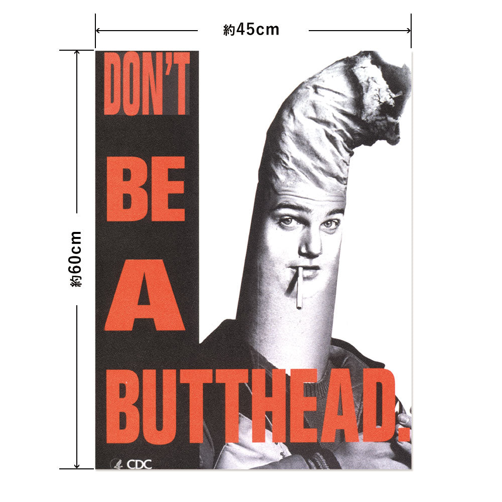 Hattan Art Poster ハッタンアートポスター Don’t be a butthead / HP-00319 Mサイズ(45cm×60cm)