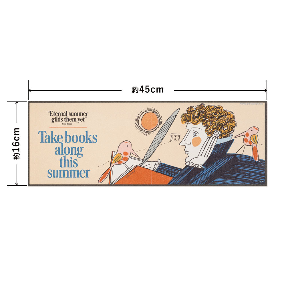 Hattan Art Poster Take books along this summer / HP-00328 S size (45cm x 16cm)