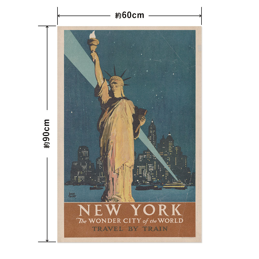 Hattan Art Poster New York, the wonder city / HP-00338 L size (60cm x 90cm)