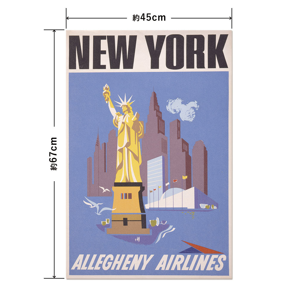 Hattan Art Poster New York - Allegheny Airlines / HP-00340 M size (45cm x 67cm)