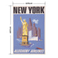 Hattan Art Poster New York - Allegheny Airlines / HP-00340 M size (45cm x 67cm)