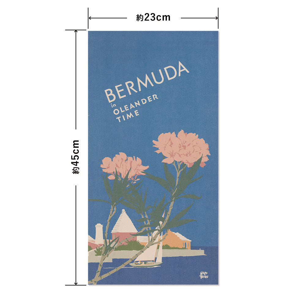 Hattan Art Poster Bermuda in oleander time / HP-00346 S size (23cm x 45cm)