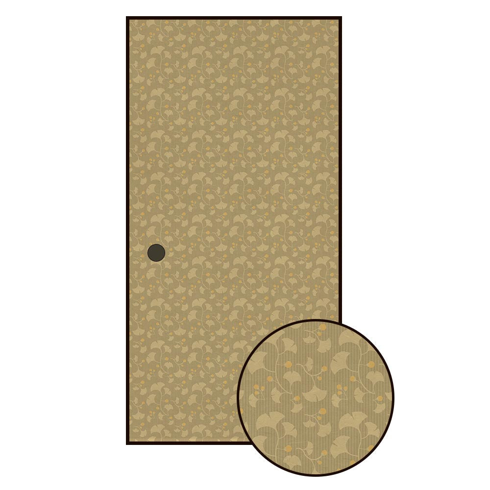 Fusuma Remake Sheet Wipeable Sticker Type Taisho Roman Ginkgo (approx. 185cm × 100cm)