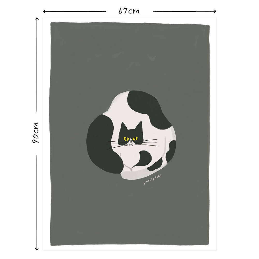 Peel-off deodorizing art poster What kind of room is the next room? Cat's room RINE L size (67cm x 90cm)