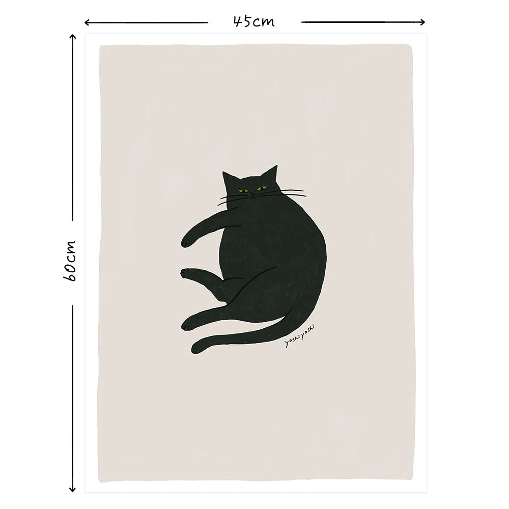 Peel-off deodorant art poster What kind of room is the next room? Cat's room Fuku (FUKU) M size (45cm x 60cm)