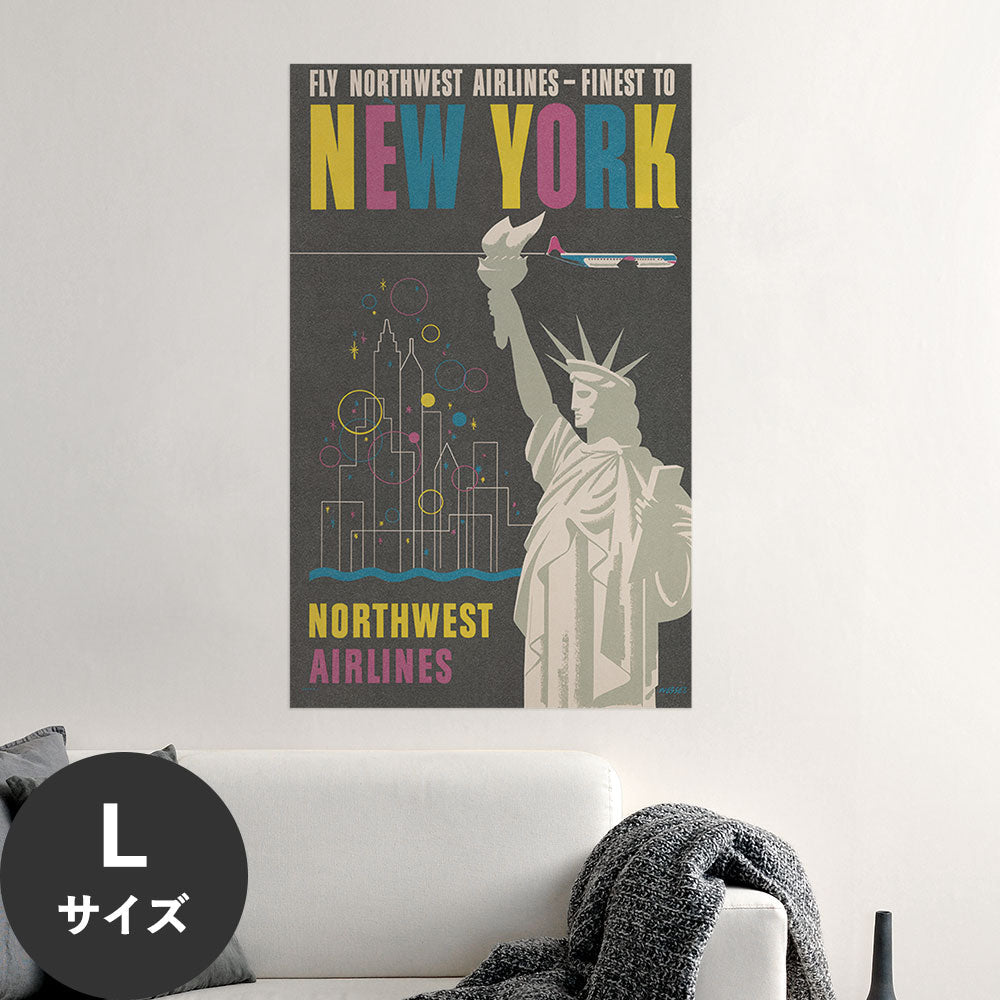 Hattan Art Poster ハッタンアートポスター Fly Northwest Airlines / HP-00339 Lサイズ(56cm×90cm)