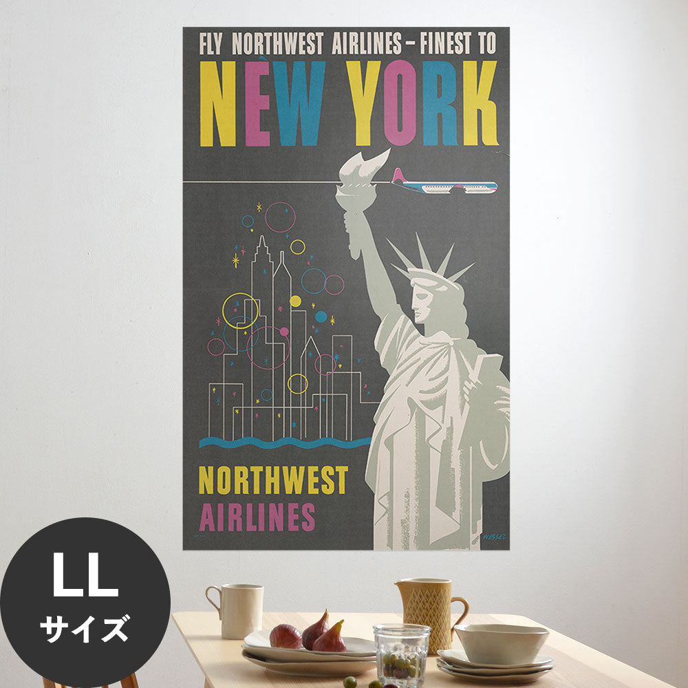 Hattan Art Poster ハッタンアートポスター Fly Northwest Airlines / HP-00339 LLサイズ(90cm×144cm)