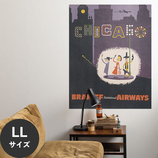 Hattan Art Poster ハッタンアートポスター Chicago - Braniff International Airways / HP-00343 LLサイズ(90cm×114cm)