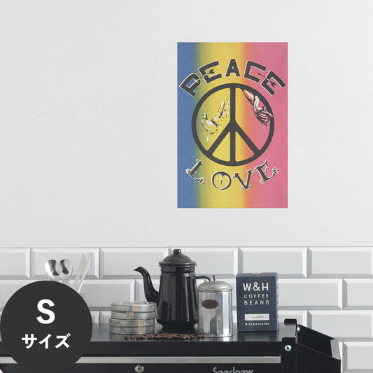 Hattan Art Poster ハッタンアートポスター Peace, love / HP-00482 Sサイズ(30cm×45cm)