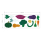 Peel-off Wall decal : What's the room next door like? Vegetable garden room B: Radish and various vegetable set