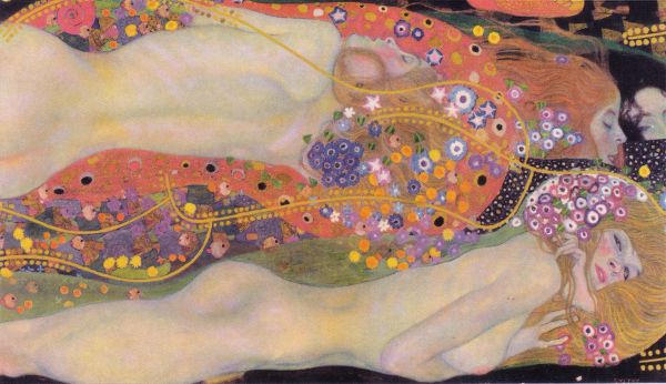 Peelable Mural Wallpaper - No Glue - Klimt - Water Snake