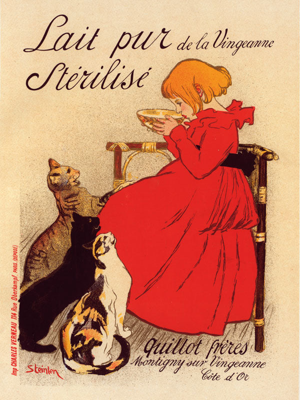 Peelable wall murals - no glue - Steinlen Vingenne milk