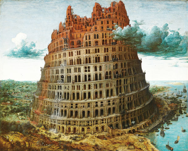 Peelable wall mural, no adhesive, Pieter Bruegel the Elder, Tower of Babel