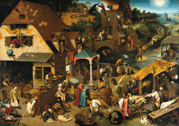 Removable Mural Wallpaper Without Glue Pieter Brueghel (Father) Low Countries Proverbs