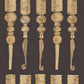 Peelable Wallpaper Non-adhesive Type WALLTZ ma.macaron March of Bobbin Legs Antique Grey NWZ-BKAG (49cm×3.3m size)