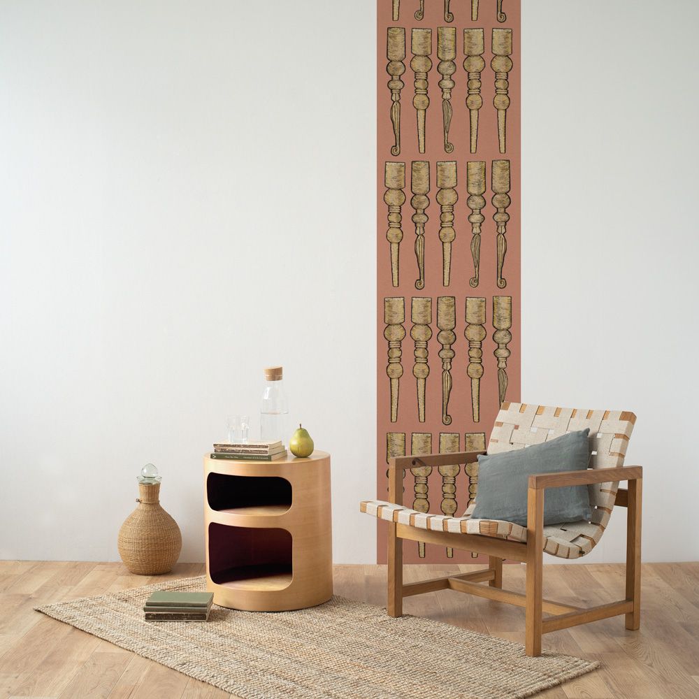 Removable Wallpaper Non-adhesive Type WALLTZ ma.macaron March of the Bobbin Legs Rose Grey NWZ-BKRG (49cm×2.5m size)
