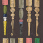 Removable Wallpaper Non-Adhesive Type WALLTZ ma.macaron March of Bobbin Legs MIX Antique Grey NWZ-BKMAG (49cm×3m size)