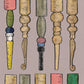 Removable Wallpaper Non-Adhesive Type WALLTZ ma.macaron March of Bobbin Legs MIX Rose Grey NWZ-BKMRG (49cm×3m size)