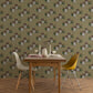 Removable Wallpaper Non-Adhesive Type WALLTZ ma.macaron Twin Dogs Cyan Jumot Smoke Sage NWZ-CJSS (49cm×2.7m size)