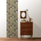 Removable Wallpaper Non-Adhesive Type WALLTZ ma.macaron Twin Dogs Cyan Jumot Dusty Rose NWZ-CJDR (49cm×3m size)