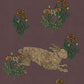 Peelable Wallpaper Non-Adhesive Type WALLTZ Mon lapin Old Burgundy NWZ-MLOB (49cm×2.7m size)