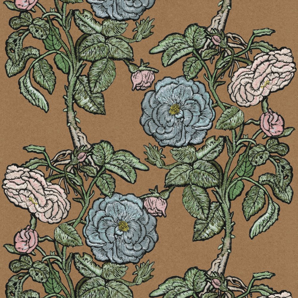 Removable Wallpaper Non-Adhesive Type WALLTZ ma.macaron Romance Antique Oak NWZ-ROAO (49cm×3m size)