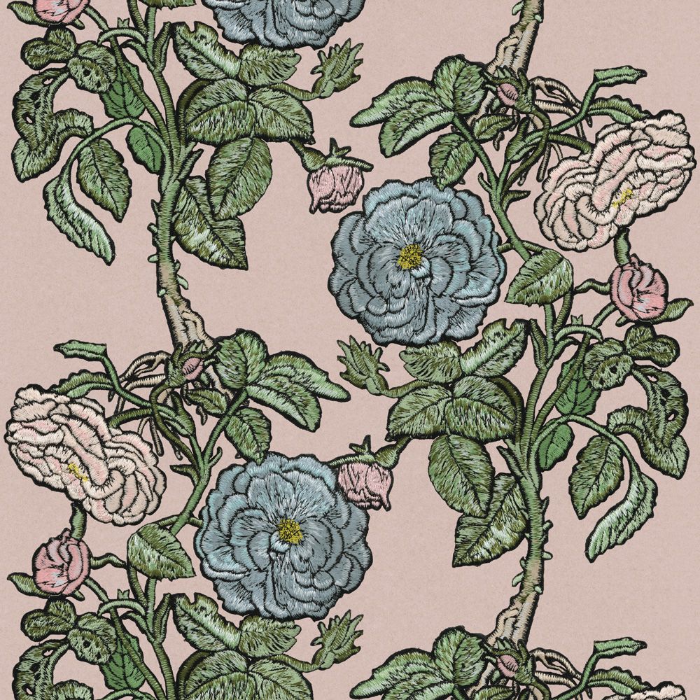 Removable Wallpaper Non-adhesive Type WALLTZ ma.macaron Romance Clay Pink NWZ-ROCP (49cm×2.5m size)
