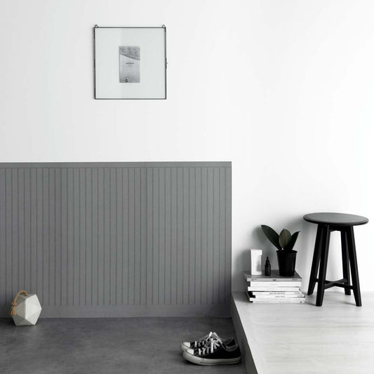 Peelable wallpaper, sticker type Room No.0 Lower wall sheet Slat wall TRN-LWS07 Charcoal gray