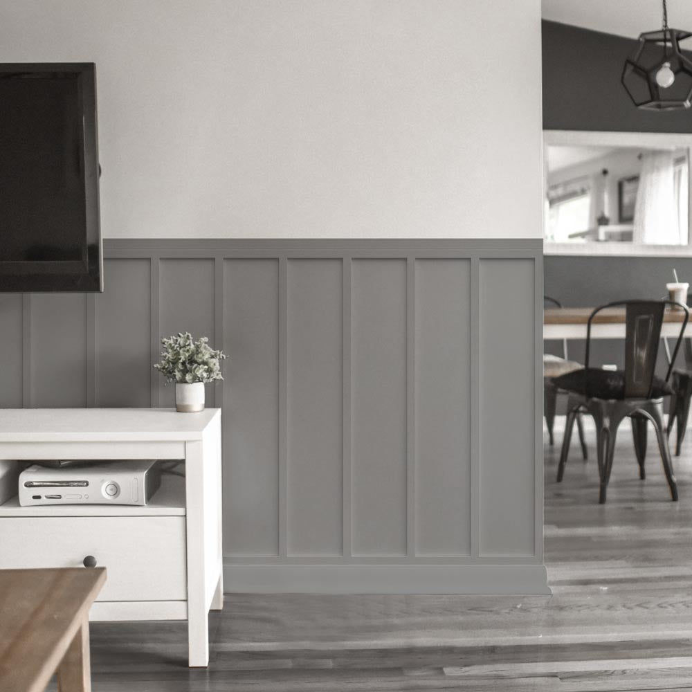 [Sample] Peelable wallpaper, sticker type Room No.0 Lower wall sheet Batten Wall TRN-LWS09 Deep gray