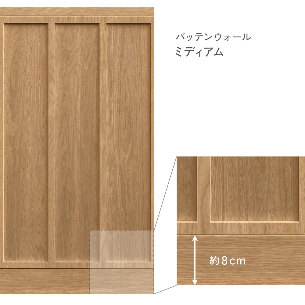 Peelable wallpaper, sticker type SLOW TiME Lower Wall Sheet, Batten Wall TST-LWS02, Medium