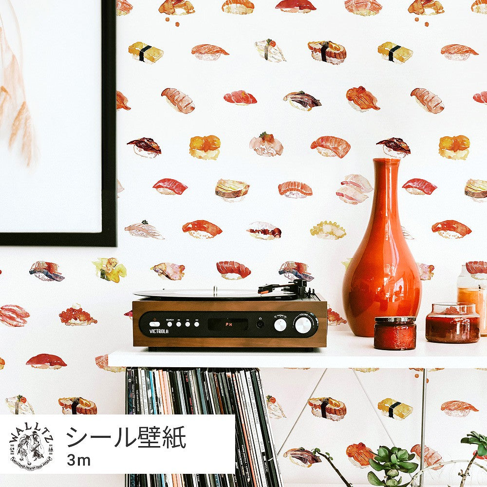 Peelable wallpaper sticker type WALLTZ Yusuke Iwatani sushi TWZ-OSSI (49cm x 3m size)