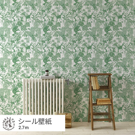 Removable Wallpaper Sticker Type WALLTZ Murayama Tomoaki Tropical Rainforest Green TWZ-TFGR (49cm×2.7m size)