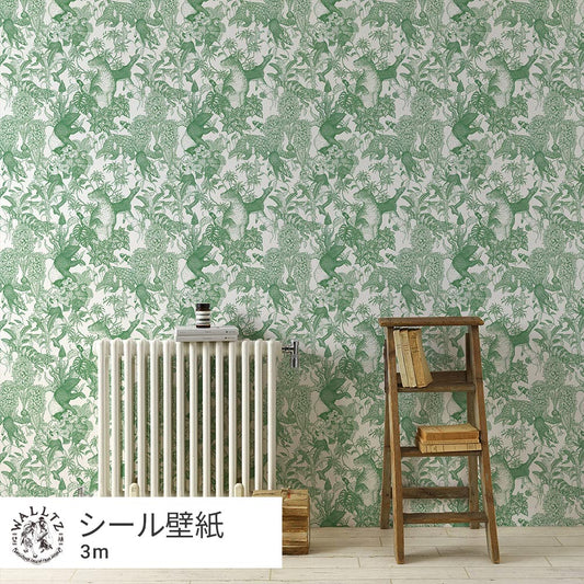 Removable Wallpaper Sticker Type WALLTZ Murayama Tomoaki Tropical Rainforest Green TWZ-TFGR (49cm×3m size)