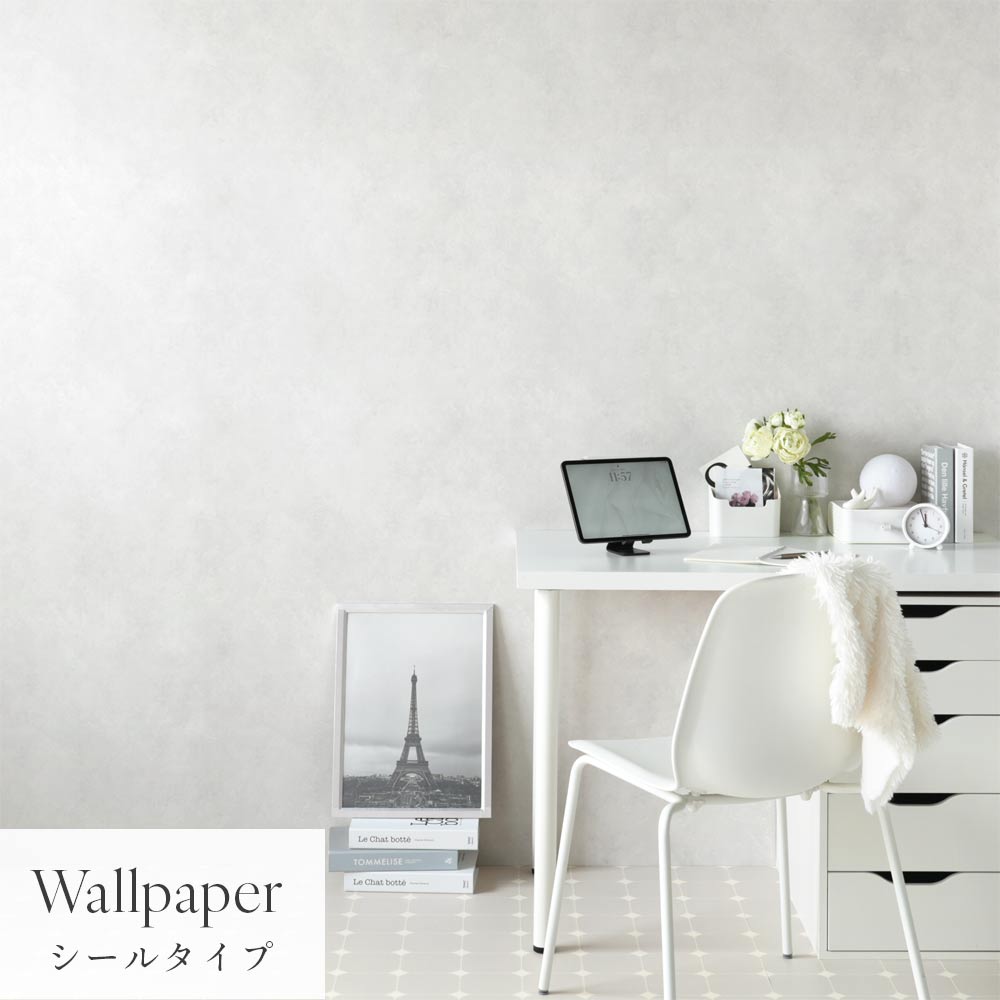 Peelable wallpaper sticker type Mon Sucrier color mortar (49cm x 2.5m size) TMS-MT06 Ash Gray