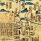 Wallpaper that can be applied with just water Hattan OldMap Hattan Old Map Kyoto/Horizontal "Ha" Set of 6