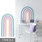 Wallpaper that can be applied with just water Hattan RAINBOW TOY TYPE D-2 (80cmx140cm)