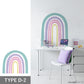 Wallpaper that can be applied with just water Hattan RAINBOW TOY TYPE D-2 (80cmx70cm)