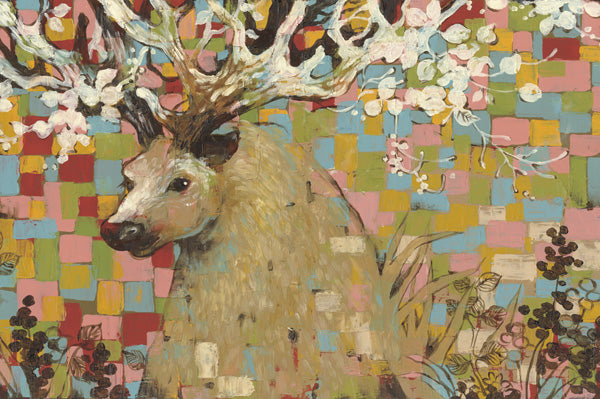 Peelable Mural Wallpaper, No-Glue Wallpaper, WALLTZ Marie Ikura Reindeer and NWZ-TNKI