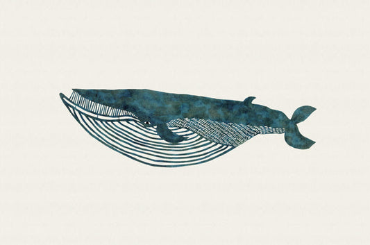 Peelable wall mural, non-paste wallpaper, WALLTZ kata kata , fin whale, NWZ-NGKR