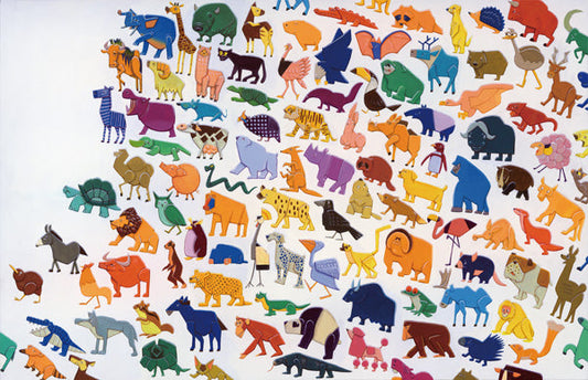 Peelable Mural Wallpaper, No-Glue Wallpaper, WALLTZ Yoji Takamoto Crowd NWZ-CRWD