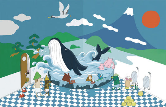 Peelable wall murals, non-paste wallpapers, WALLTZ Yoshiei Yoshida What's the room next door like? Bathroom NWZ-TNOF