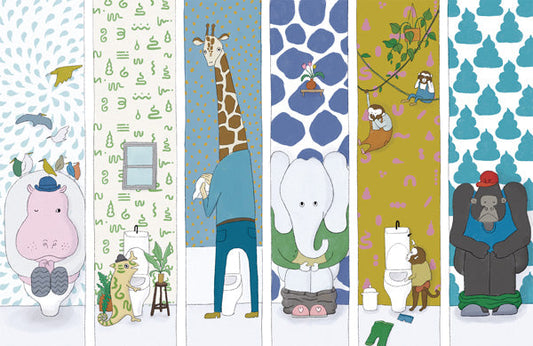 Peelable wall murals, no-paste wallpapers, WALLTZ Yoshiei Yoshida what's the room next door like? Toilet room NWZ-TNTL