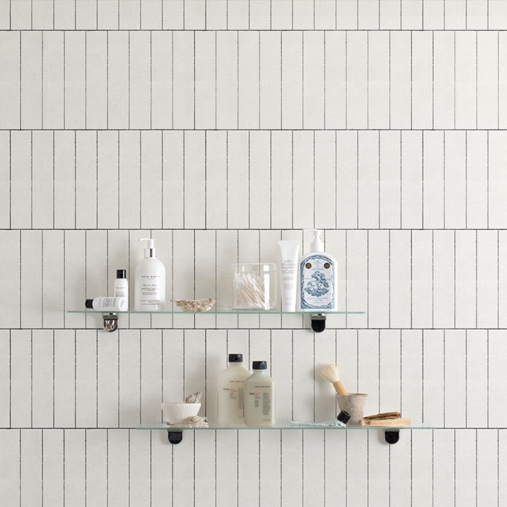 Wallpaper that can be applied like a masking tape EASY WALL TAPE Room No.0 Border Tile (23cm x 6m size) ERN06 White