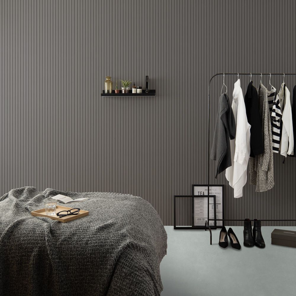 Sample Peelable wallpaper sticker type Room No.0 Slatwall Mono TRN-SWM02 Deep Gray