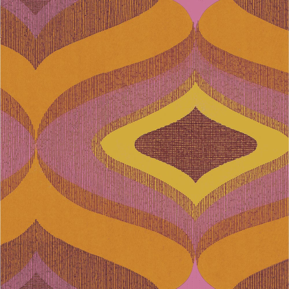 [Sample] Peelable wallpaper, no adhesive Retrotore Revival Wall Paper NRT-RV08 Retro Wave